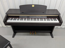 Load image into Gallery viewer, Yamaha Clavinova CLP-120 Digital Piano and stool in dark rosewood stock #25134