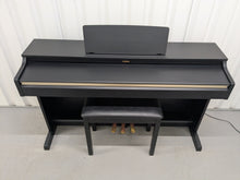 Load image into Gallery viewer, Yamaha Arius YDP-162 Digital Piano and stool in satin black, clavinova keyboard stock #25143
