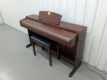 Load image into Gallery viewer, Yamaha Clavinova CLP-220 digital piano and stool in mahogany finish stock #25164