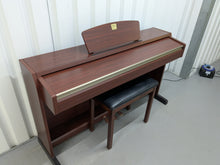 Load image into Gallery viewer, Yamaha Clavinova CLP-220 digital piano and stool in mahogany finish stock #25164