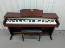 Load image into Gallery viewer, Yamaha Clavinova CLP-220 digital piano and stool in mahogany finish stock #25164