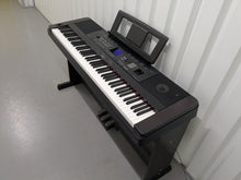 Load image into Gallery viewer, Yamaha DGX-650 in black 88 Weighted Keys Portable Grand 3 pedals stock #25165