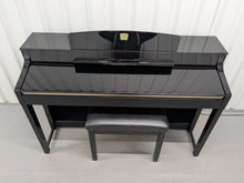 Load image into Gallery viewer, YAMAHA CLAVINOVA CLP-370PE DIGITAL PIANO + STOOL IN GLOSSY BLACK stock nr 25171