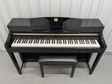 Load image into Gallery viewer, YAMAHA CLAVINOVA CLP-370PE DIGITAL PIANO + STOOL IN GLOSSY BLACK stock nr 25171
