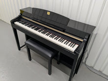 Load image into Gallery viewer, YAMAHA CLAVINOVA CLP-370PE DIGITAL PIANO + STOOL IN GLOSSY BLACK stock nr 25171
