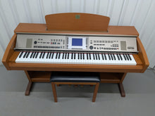 Load image into Gallery viewer, Yamaha Clavinova CVP-303 Digital Piano arranger and stool in cherry wood stock #25179