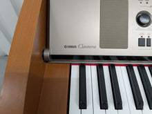 Load image into Gallery viewer, Yamaha Clavinova CVP-303 Digital Piano arranger and stool in cherry wood stock #25179
