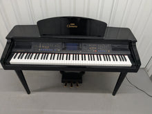 Load image into Gallery viewer, Yamaha Clavinova CVP-109PE Digital Piano in glossy polished black stock # 25174