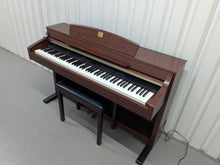 Load image into Gallery viewer, Yamaha Clavinova CLP-340 Digital Piano and stool in mahogany stock # 25193