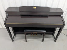 Load image into Gallery viewer, YAMAHA CLAVINOVA CLP-370 DIGITAL PIANO + STOOL IN DARK ROSEWOOD stock nr 25162