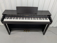 Load image into Gallery viewer, Yamaha clavinova CLP-825 digital piano and stool in dark rosewood stock #25198