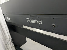 Load image into Gallery viewer, Roland F130R compact slim size Digital Piano in black stock # 25187