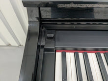 Load image into Gallery viewer, Roland HP-3e Digital Piano and stool in glossy black polished ebony Stock #25199