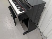 Load image into Gallery viewer, Roland HP-3e Digital Piano and stool in glossy black polished ebony Stock #25199