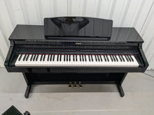 Load image into Gallery viewer, Roland HP-3e Digital Piano and stool in glossy black polished ebony Stock #25199