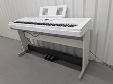 Load image into Gallery viewer, Yamaha DGX-650 in white 88 Weighted Keys Portable Grand 3 pedals stock #25201