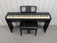 Load image into Gallery viewer, Yamaha P-35 Weighted Keys Portable piano + stand + pedal +stool stock #25221