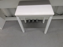 Load image into Gallery viewer, Roland F140R Digital Piano in satin white slim line space saver stock # 25230