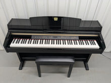 Load image into Gallery viewer, Yamaha Clavinova CLP-230PE piano +stool polished ebony glossy black stock # 25228