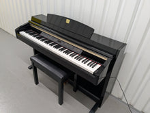 Load image into Gallery viewer, Yamaha Clavinova CLP-230PE piano +stool polished ebony glossy black stock # 25228