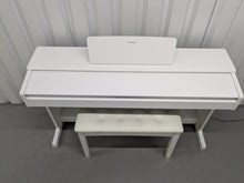 Load image into Gallery viewer, Yamaha Arius YDP-145 digital piano and stool in satin white finish stock nr 25252