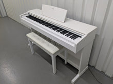 Load image into Gallery viewer, Yamaha Arius YDP-145 digital piano and stool in satin white finish stock nr 25252
