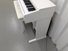 Load image into Gallery viewer, Yamaha Arius YDP-145 digital piano and stool in satin white finish stock nr 25252