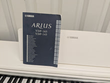 Load image into Gallery viewer, Yamaha Arius YDP-145 digital piano and stool in satin white finish stock nr 25252