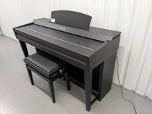 Load image into Gallery viewer, YAMAHA CLAVINOVA CVP-605 DIGITAL PIANO + STOOL IN SATIN BLACK stock 25270