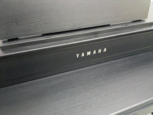 Load image into Gallery viewer, Yamaha Clavinova CLP-635 Digital Piano and stool in satin black stock #25271