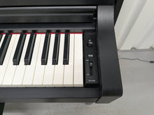 Load image into Gallery viewer, Yamaha Clavinova CLP-635 Digital Piano and stool in satin black stock #25271