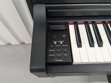 Load image into Gallery viewer, Yamaha Clavinova CLP-635 Digital Piano and stool in satin black stock #25271