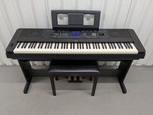 Load image into Gallery viewer, Yamaha DGX-650 in black 88 Weighted Keys Portable Grand 3 pedals stock #25282