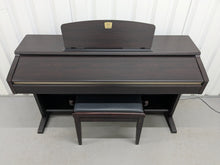 Load image into Gallery viewer, Yamaha Clavinova CLP-120 Digital Piano and stool in dark rosewood stock #25295