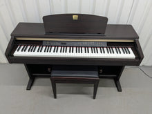 Load image into Gallery viewer, Yamaha Clavinova CLP-120 Digital Piano and stool in dark rosewood stock #25295