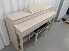 Load image into Gallery viewer, Yamaha Clavinova CLP-635 CLP-635WA Digital Piano and stool in white ash stock # 25296