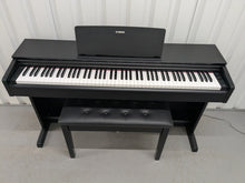 Load image into Gallery viewer, Yamaha Arius YDP-143 Digital Piano and stool in satin black stock #25298