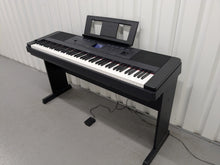 Load image into Gallery viewer, Yamaha DGX-660 black portable grand piano keyboard and stand stock #25314