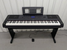 Load image into Gallery viewer, Yamaha DGX-660 black portable grand piano keyboard and stand stock #25314