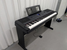 Load image into Gallery viewer, Yamaha DGX-660 black portable grand piano keyboard and stand stock #25314