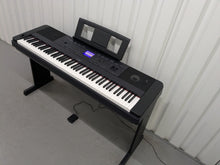 Load image into Gallery viewer, Yamaha DGX-660 black portable grand piano keyboard and stand stock #25314