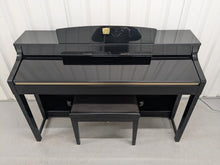 Load image into Gallery viewer, YAMAHA CLAVINOVA CLP-370PE DIGITAL PIANO + STOOL IN GLOSSY BLACK stock nr 25328
