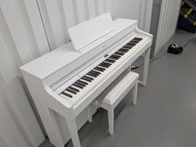 Load image into Gallery viewer, Roland HP702 Concert Class Digital Piano and stool in satin white stock #25335