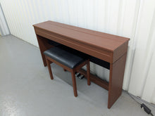 Load image into Gallery viewer, Roland DP990 digital slim line space saving piano in mahogany stock # 25331