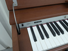 Load image into Gallery viewer, Roland DP990 digital slim line space saving piano in mahogany stock # 25331