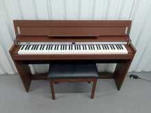 Load image into Gallery viewer, Roland DP990 digital slim line space saving piano in mahogany stock # 25331
