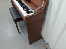 Load image into Gallery viewer, Roland DP990 digital slim line space saving piano in mahogany stock # 25331