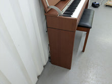 Load image into Gallery viewer, Roland DP990 digital slim line space saving piano in mahogany stock # 25331