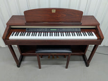 Load image into Gallery viewer, Yamaha Clavinova CLP-150 digital piano and stool in mahogany stock #25337