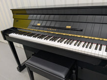 Load image into Gallery viewer, Yamaha Gran Touch GT20 upright piano polished ebony glossy black stock #25344